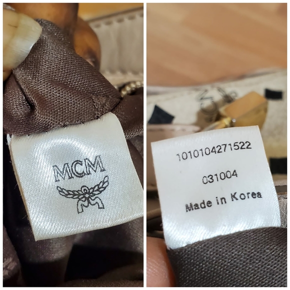 MCM Monogram Visetos Zip Hobo Beige Coated Canvas Shoulder/Crossbody Bag - Picture 3 of 13